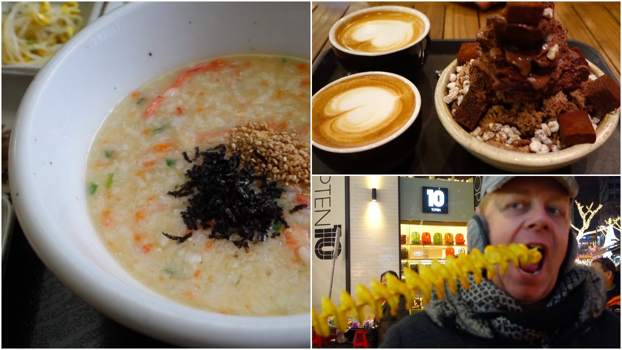 [遊韓國] Vlog Day 3 | 味加本食粥 + 朱古力Cafe + 明洞掃街