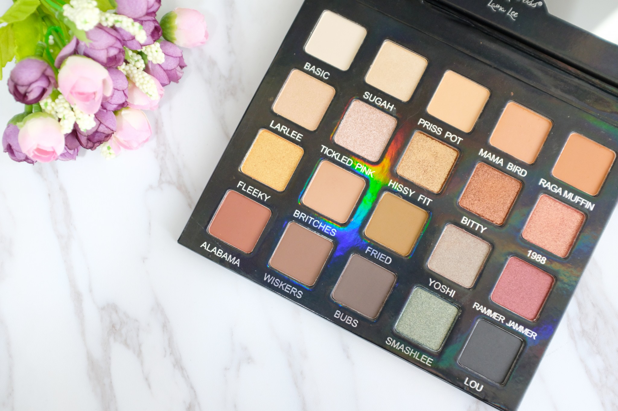 Violet Voss x Laura Lee Pro Eye Shadows Palette Swatches