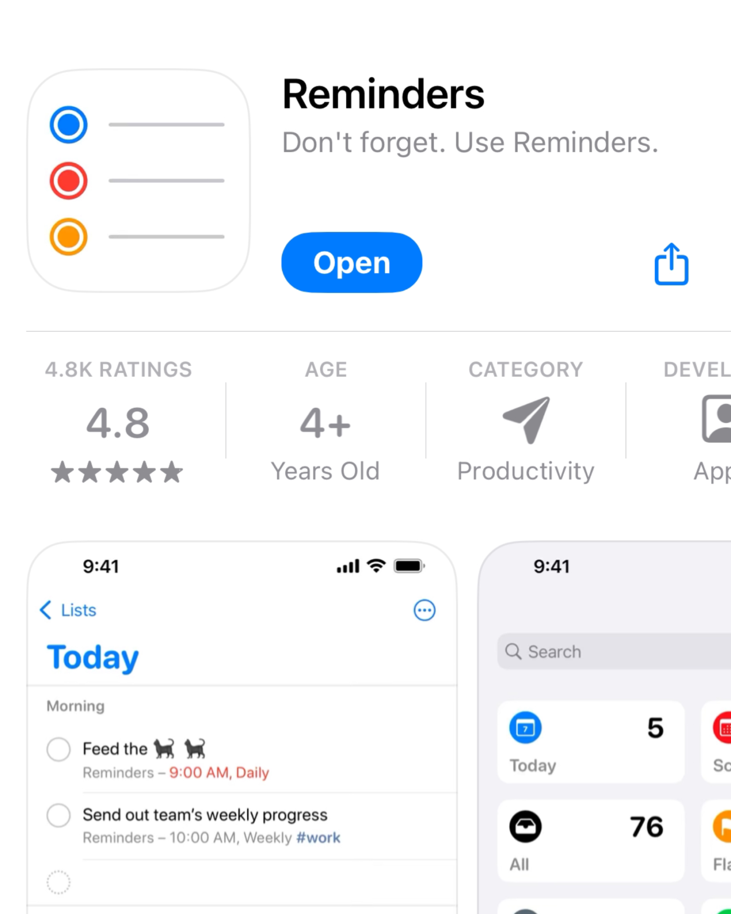 iPhone Reminders App